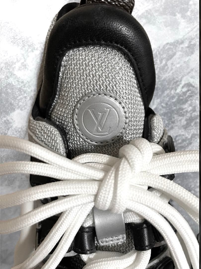 【極美品】ルイ ヴィトン スニーカーダッド レディース シルバー 34 21.5
