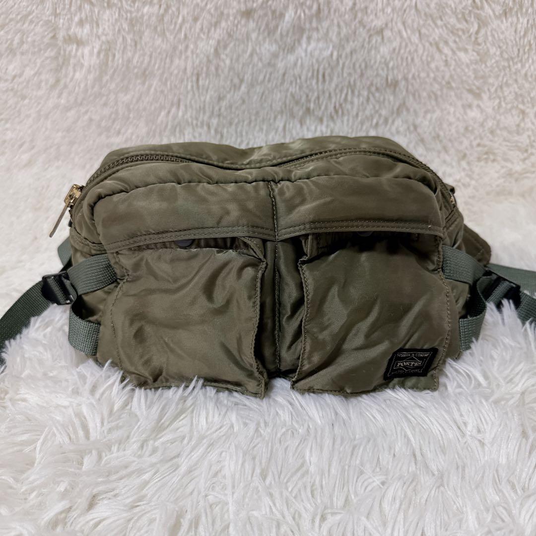 PORTER ウエストポーチ　ボディーバッグ　タンカー　カーキ　セージグリーン