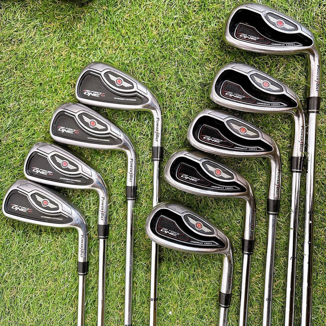 メンズゴルフクラブ　パワービルト　エアーフォースワン　アイアン9本セット