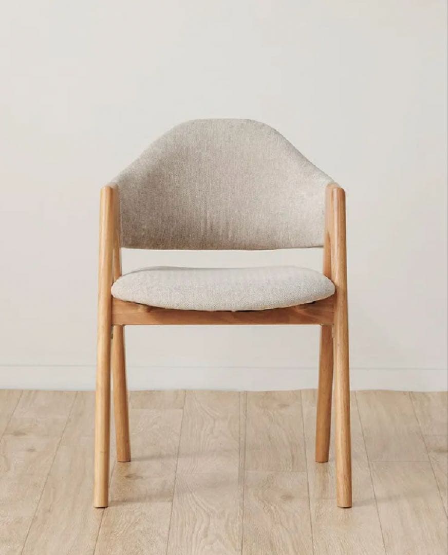 美品［ウッドパーク］ラウンドバックダイニングチェア①