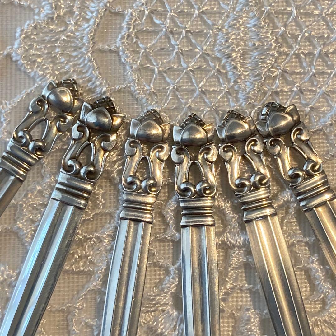 14 ジョージジェンセン　エコーン　モカスプーン6本セット