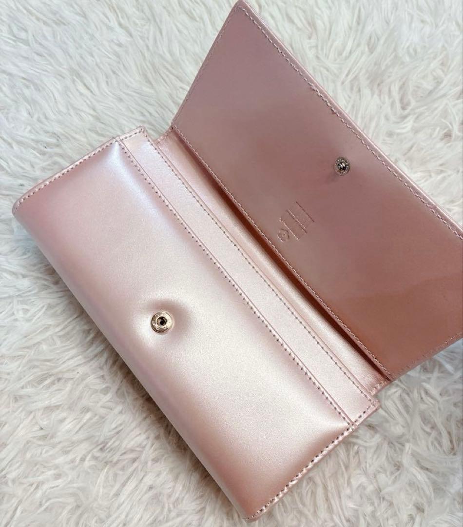 【美品】MARY QUANT エンボスデイジーパール パース パールピンク