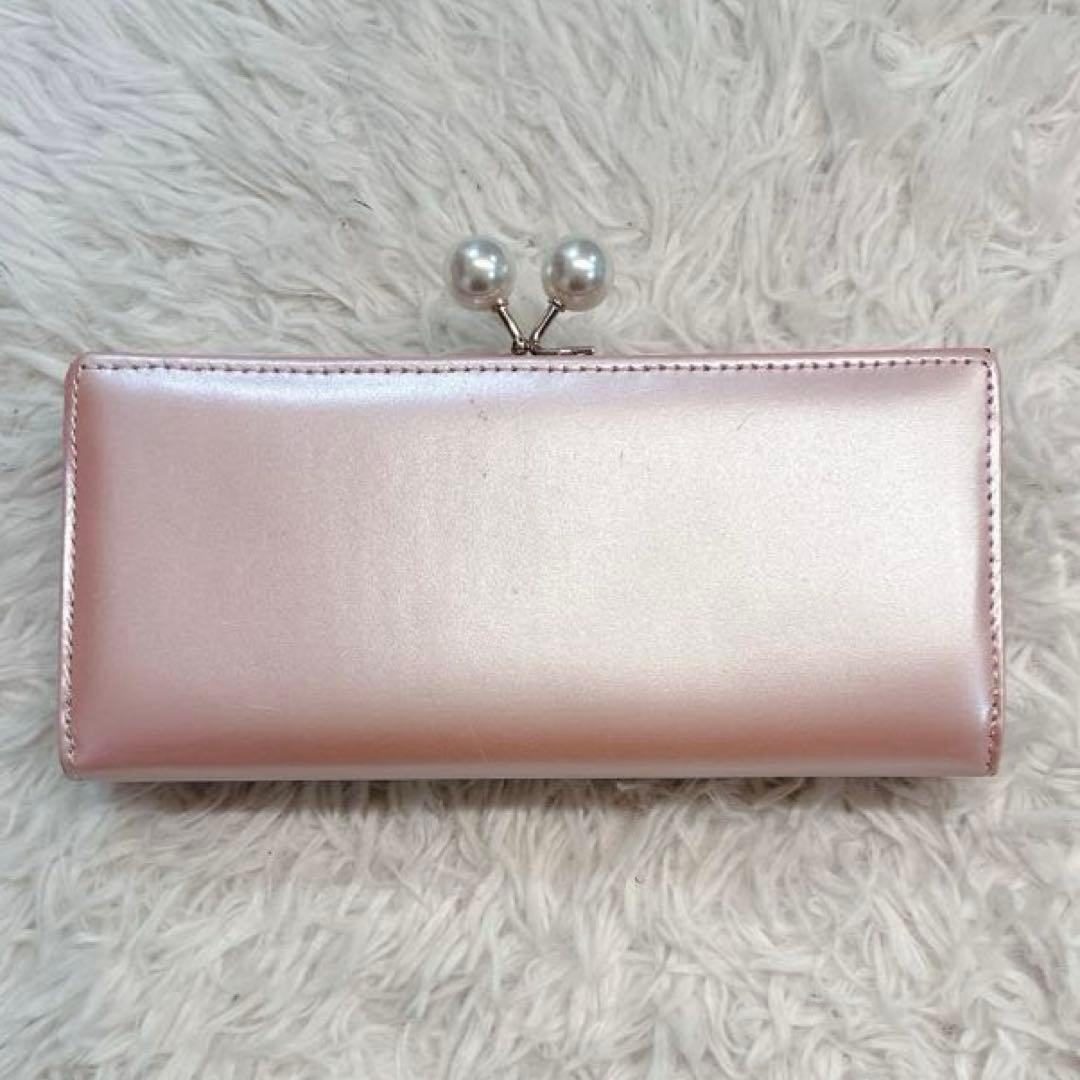 【美品】MARY QUANT エンボスデイジーパール パース パールピンク