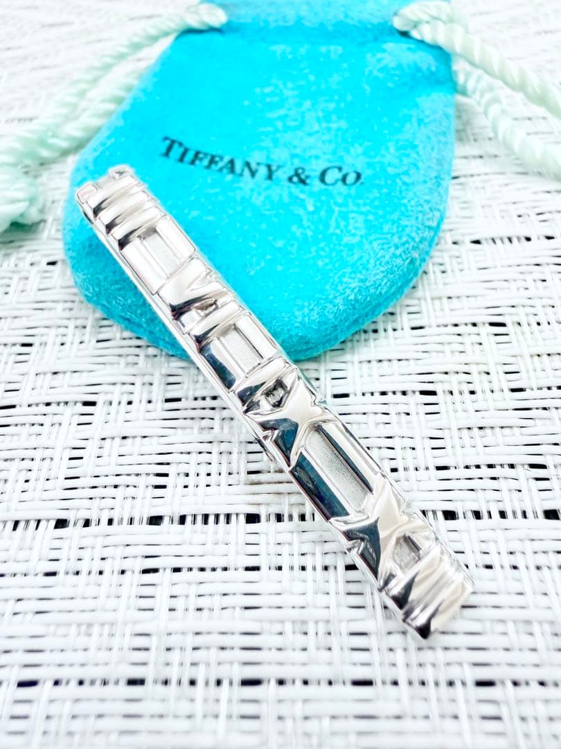 ティファニー アトラス 925 ロゴ ネクタイピン タイピン 研磨洗浄済み