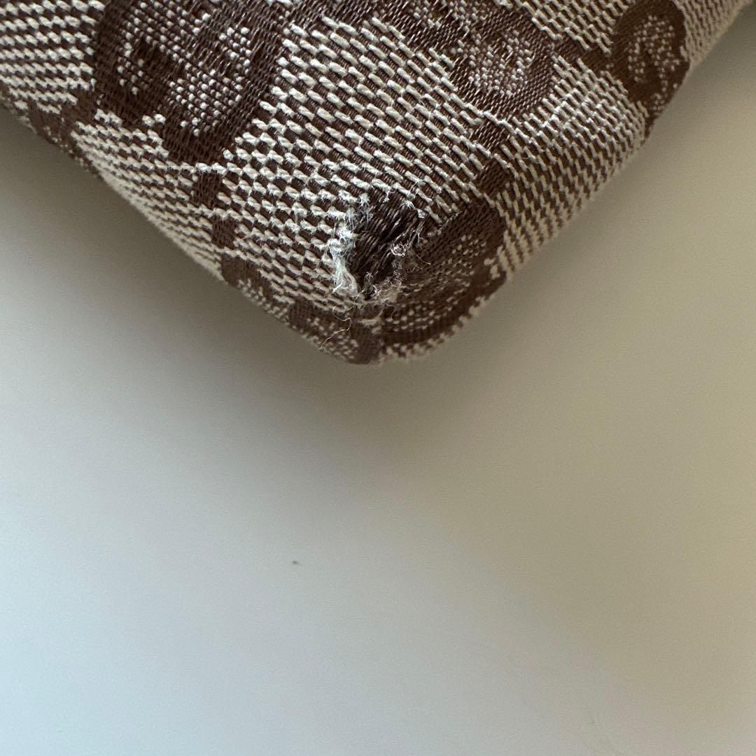 GUCCIボディバッグ GG キャンバス レザー ウエストポーチ ブラウン