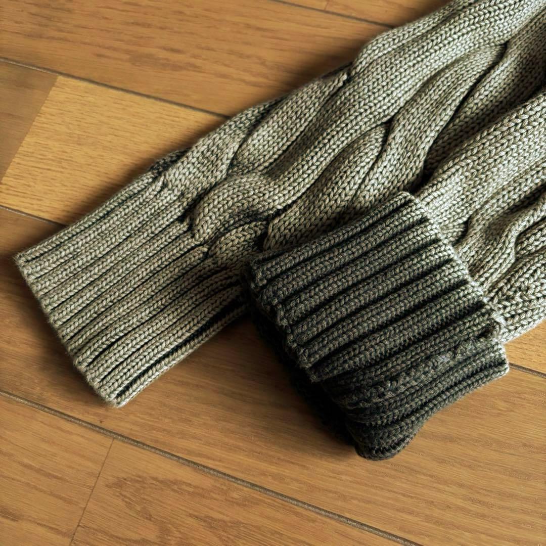 POLO RALPH LAUREN コットンケーブルニット 刺繍 エンブレム