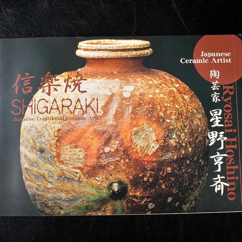 信楽焼 星野亨斉造 窯変壺 共布共箱 N 6743C