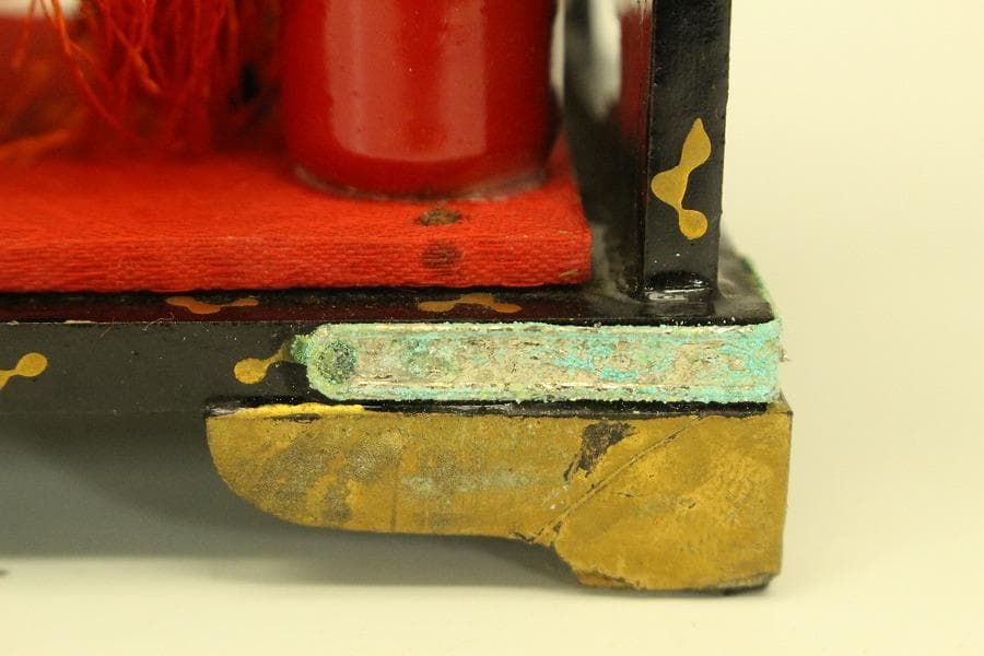 ミニチュア 古い 雛道具 木製 茶道具揃 火鉢一対(ZE358)