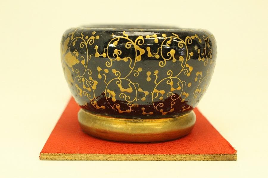 ミニチュア 古い 雛道具 木製 茶道具揃 火鉢一対(ZE358)