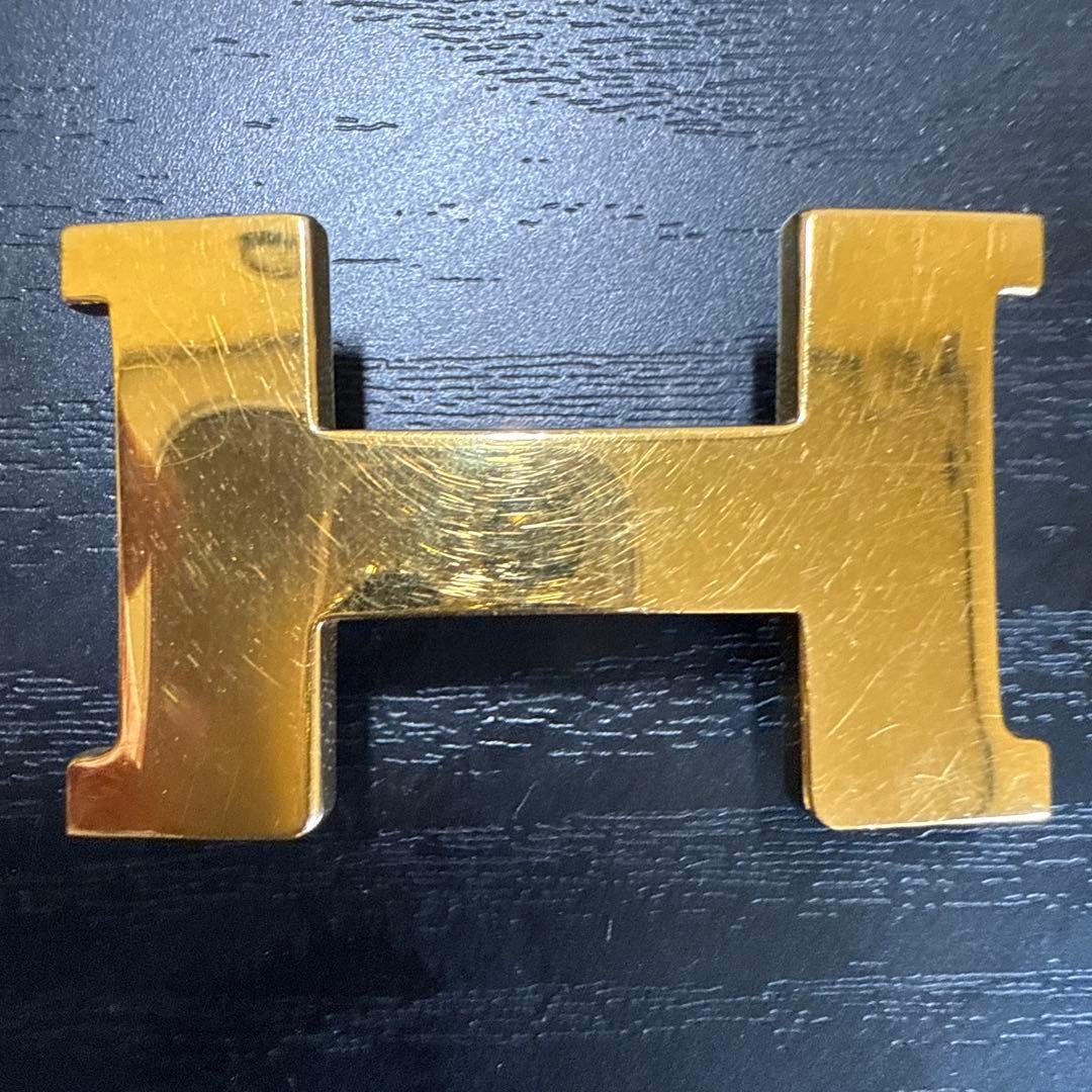 HERMES エルメス　ミニコンスタンスリバーシブルベルト75 ゴールド　美品