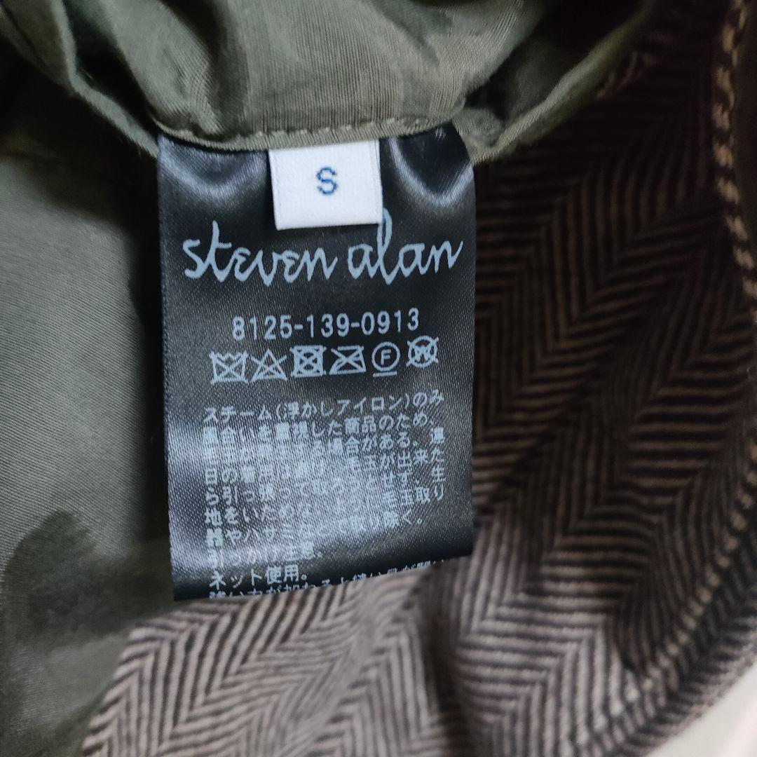 美品】Steven Alan ラムズウール ヘリンボーン オーバー コート S