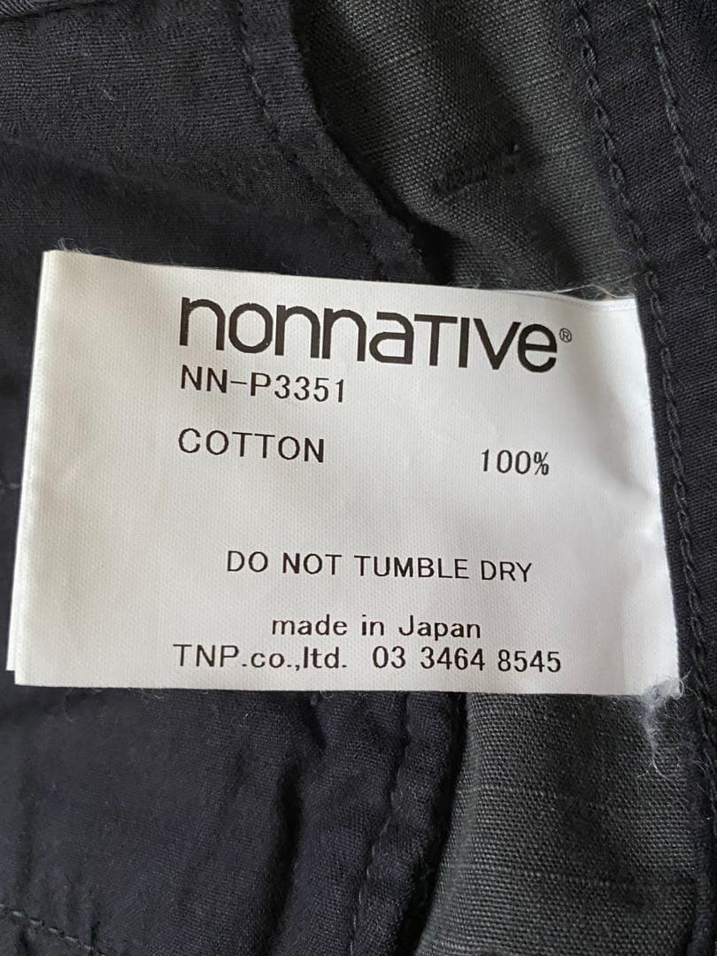 nonnative、カーゴパンツ、ミリタリー、チャコール、2、NN-P3351