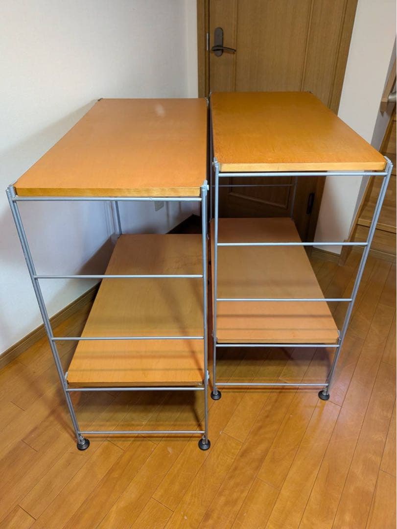 ■送料込■無印良品 スチールユニットシェルフワイド小 棚 衣類収納 グレー