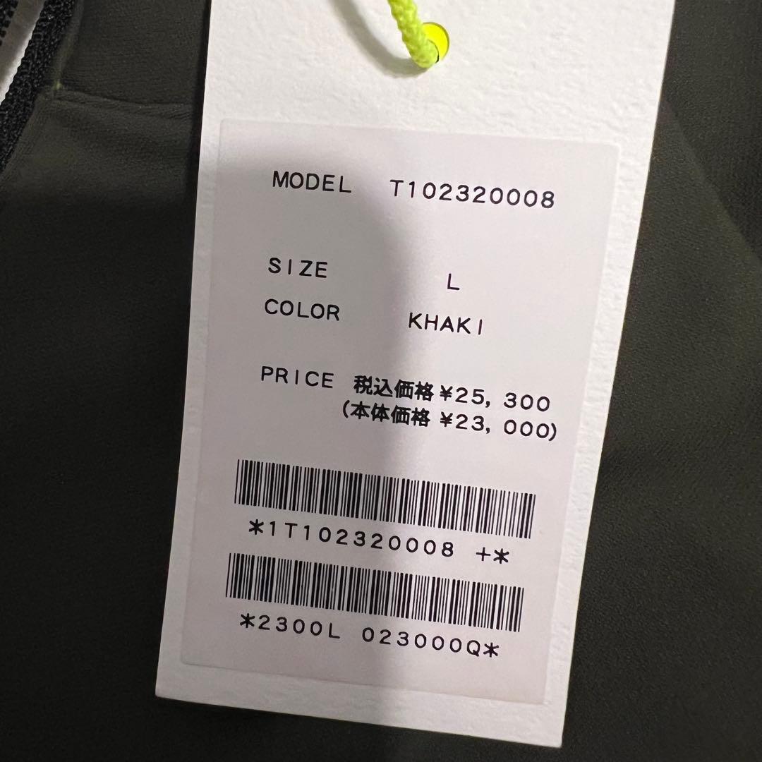 新品タグ付きTFW49 ハーフジップ　長袖シャツ　カーキ　Ｌ　ゴルフウェア