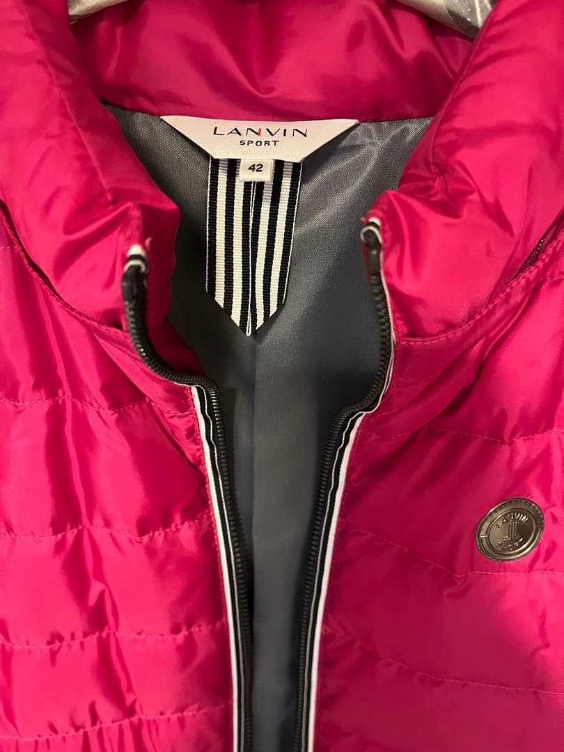 ランバンスポール⛳️美品42 L Lサイズ 撥水ダウン フード取り外し可能