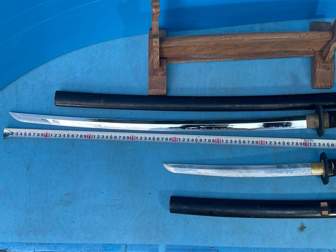 模造刀2本セット 木製スタンド付き