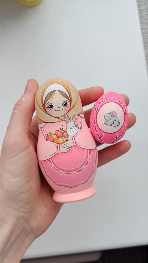 【Lenka】イースター☆天使オーナメント&マトリョーシカ&エッグ2P×2