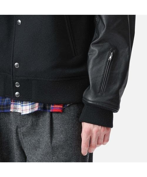 【美品】 SOPHNET. バーシティジャケット ソフネット ブラック 黒