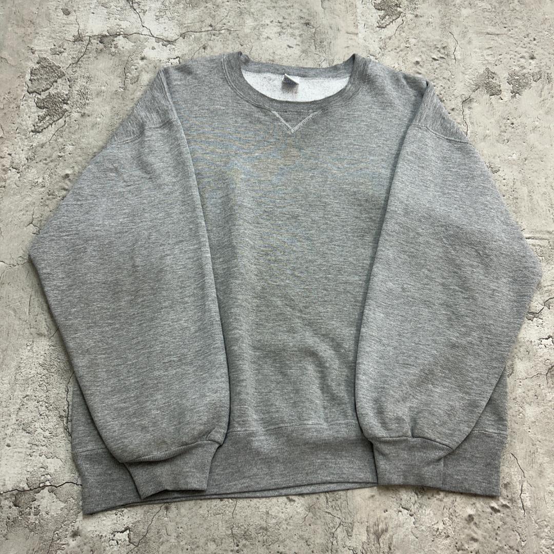 ベ*タ様 USA製 ラッセルアスレチック　前V ブランク　スウェット　古着　杢グ