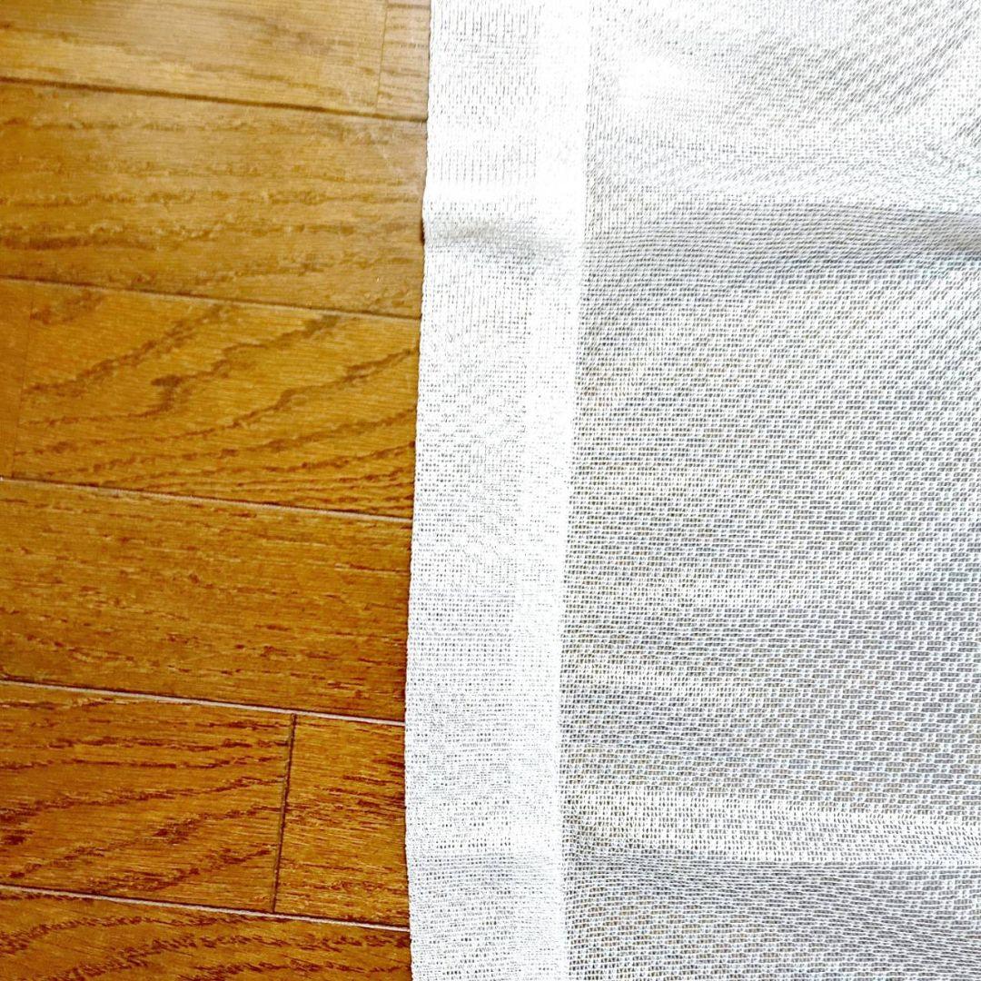 ミラーレースカーテン 2枚 アジャスターフック付 UVカット ①柄