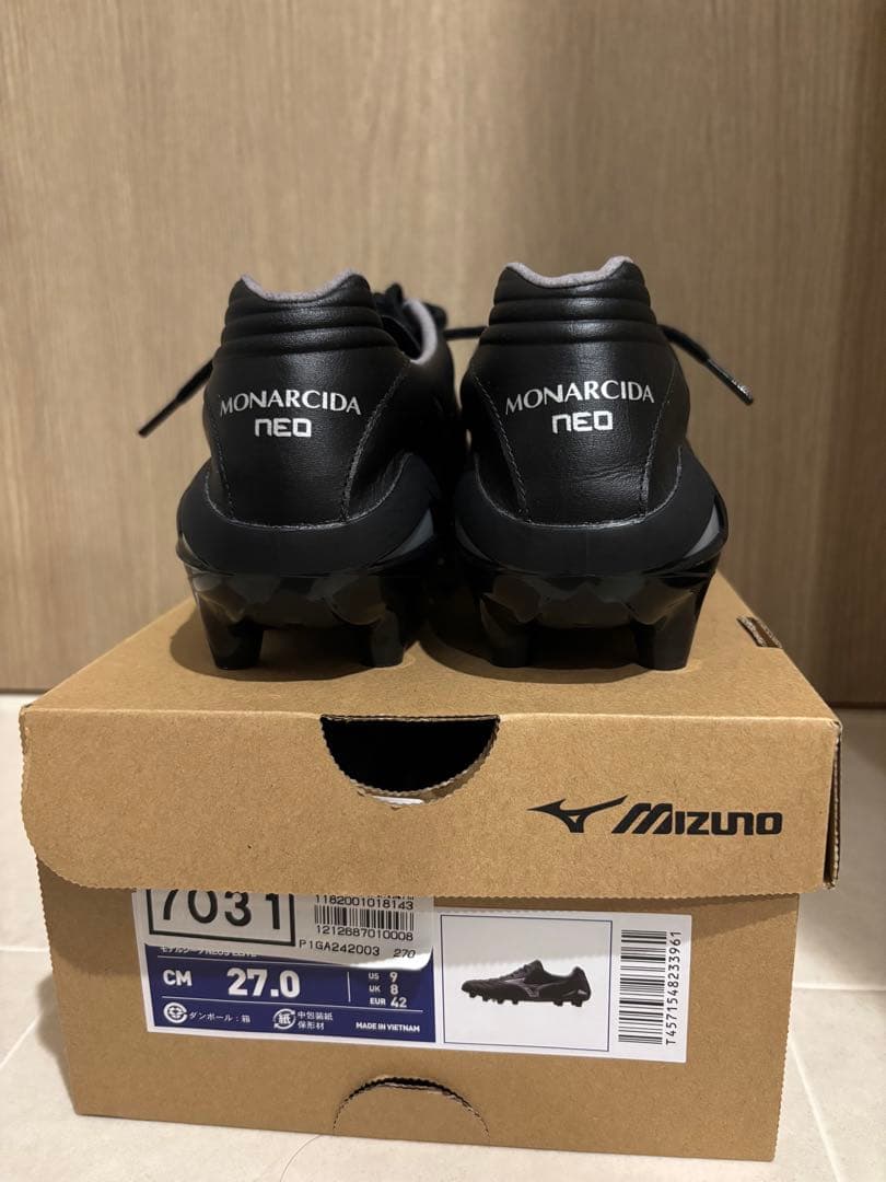 サッカースパイク￼ 黒 ミズノ　モナルシーダNEO III ELITE