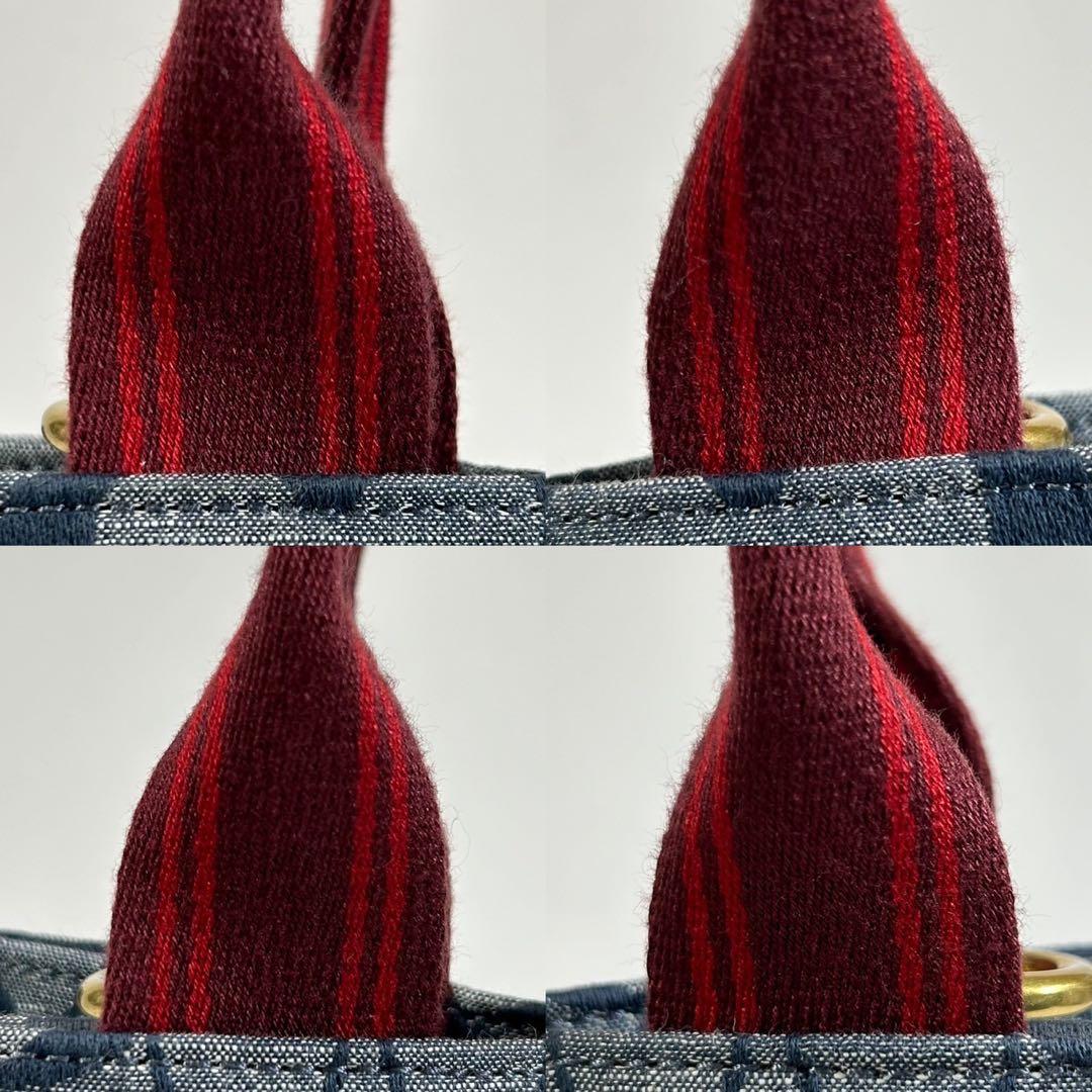 【極美品/カード付】コーチ 3663 シャンブレー トート2way ハンドバッグ