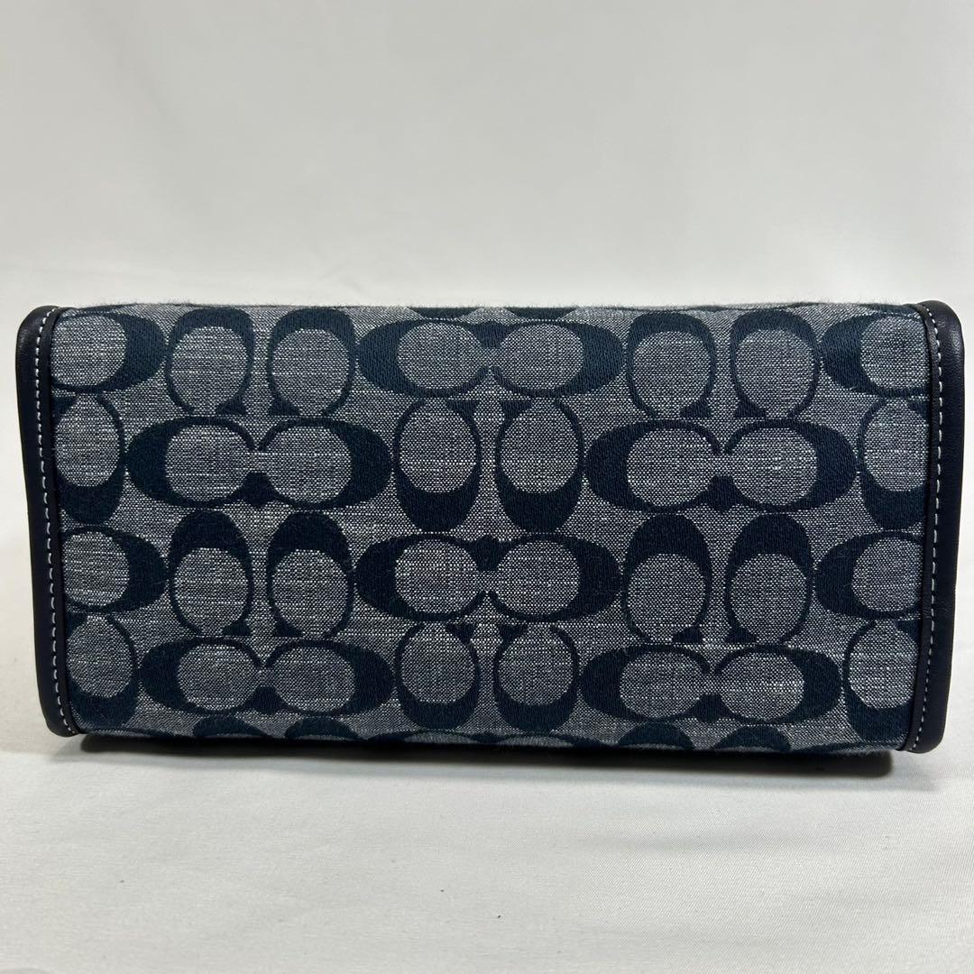 【極美品/カード付】コーチ 3663 シャンブレー トート2way ハンドバッグ