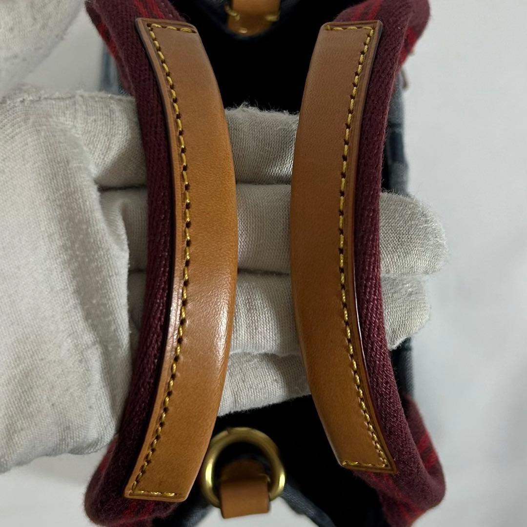 【極美品/カード付】コーチ 3663 シャンブレー トート2way ハンドバッグ