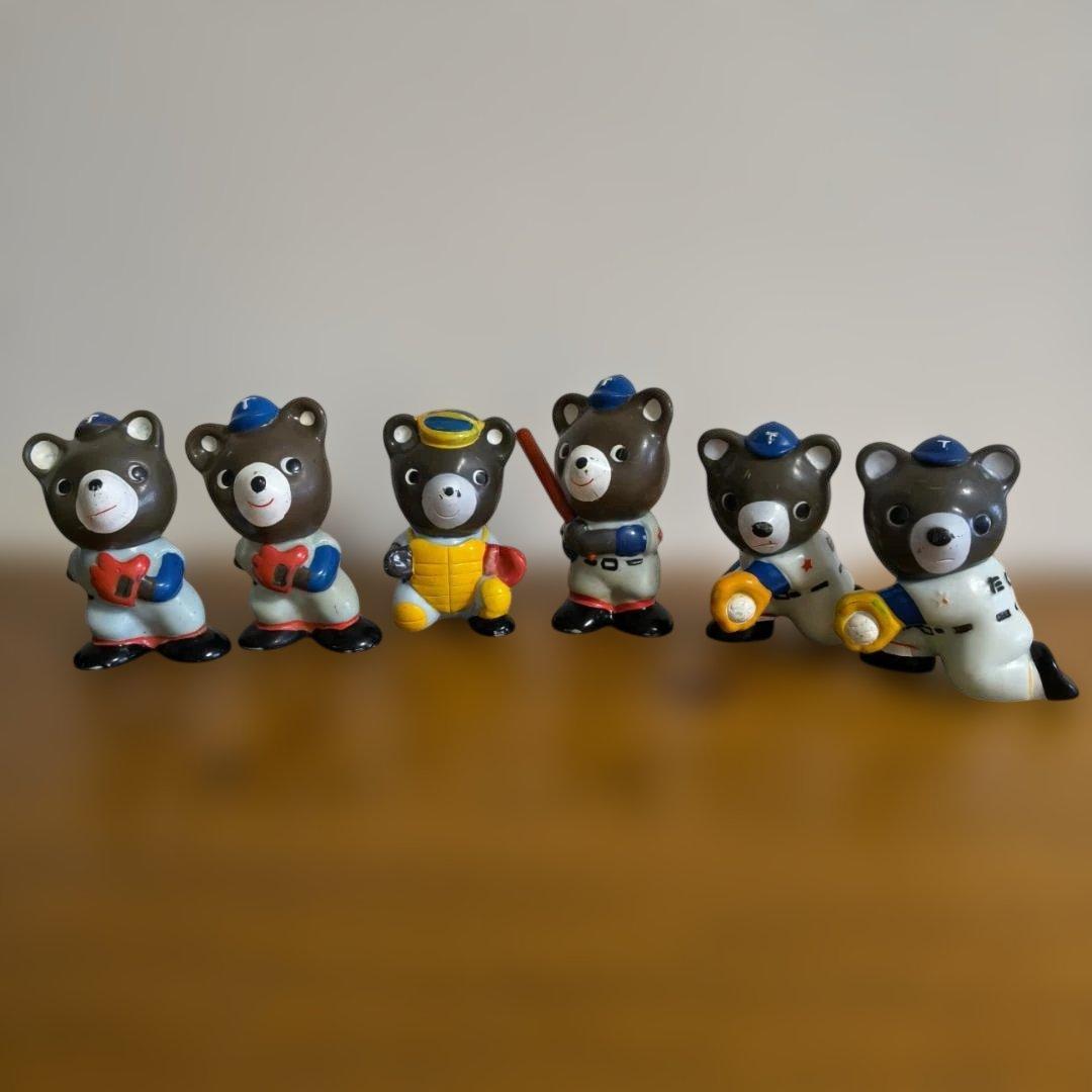 昭和レトロ たくぎん たくちゃん ソフビ貯金箱 野球シリーズ6体セット