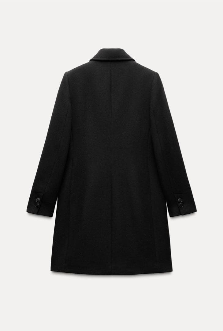 ZARA ウールダブルブレストコート - メルカリ