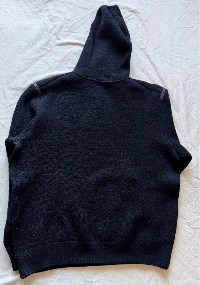 イノウエブラザーズ ベビーアルパカ ミラノリブ パーカ L ブラック 美品