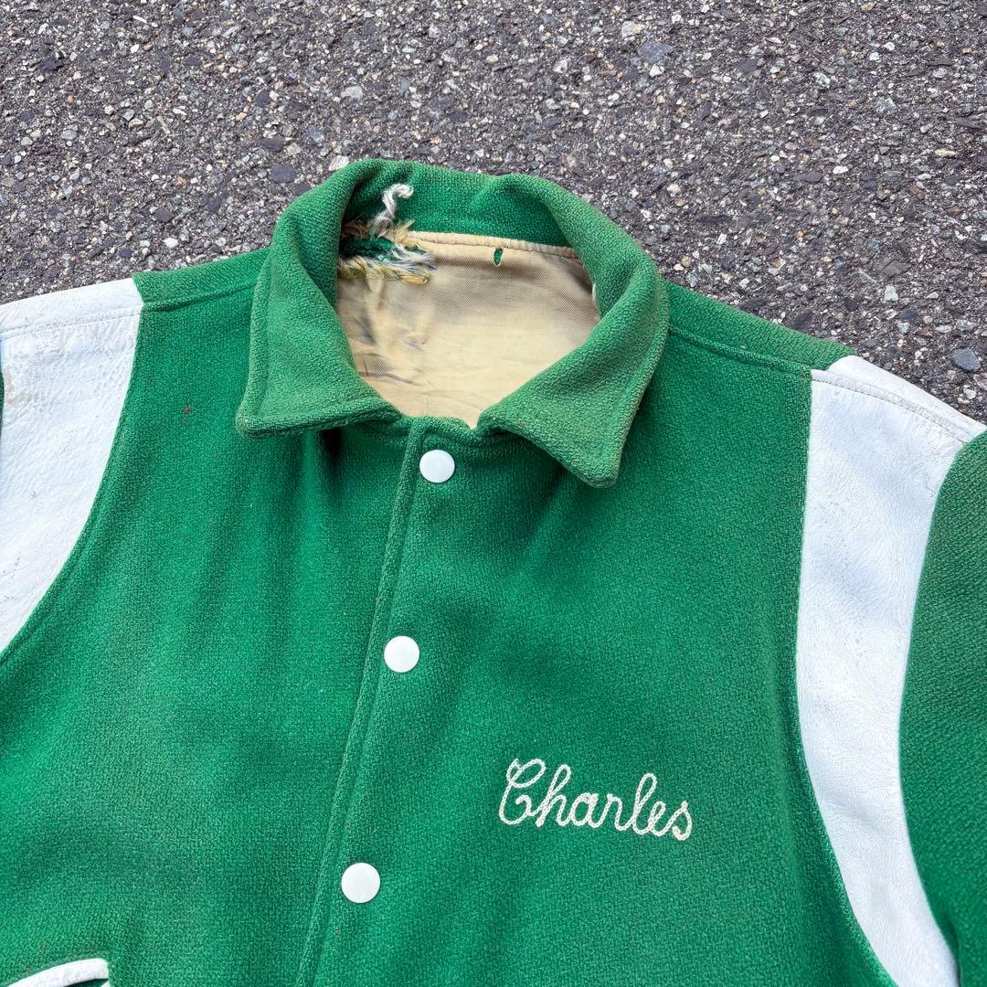 ば*ん様 60s スタジャン vintage USA製 刺繍