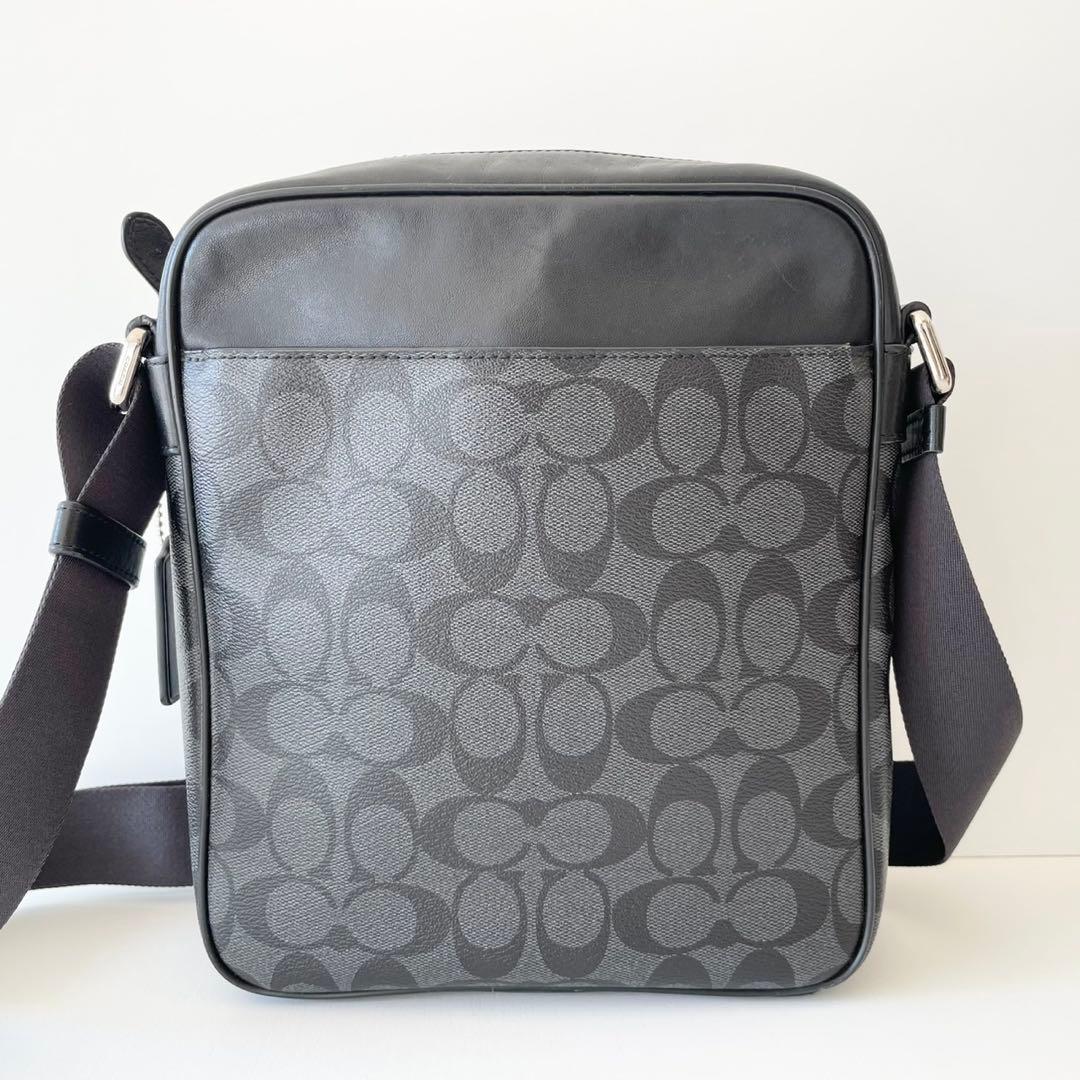 【極美品】COACH メンズ ショルダーバッグ ヘリテージ フライトバッグ