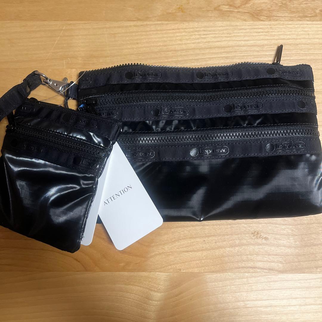 レスポートサックひとりっぷ 3zipポーチ セット3 テンチ ブラック　新品