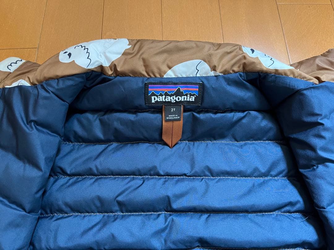 パタゴニア　ダウン　2T キッズ　バッファロー　ブラウン