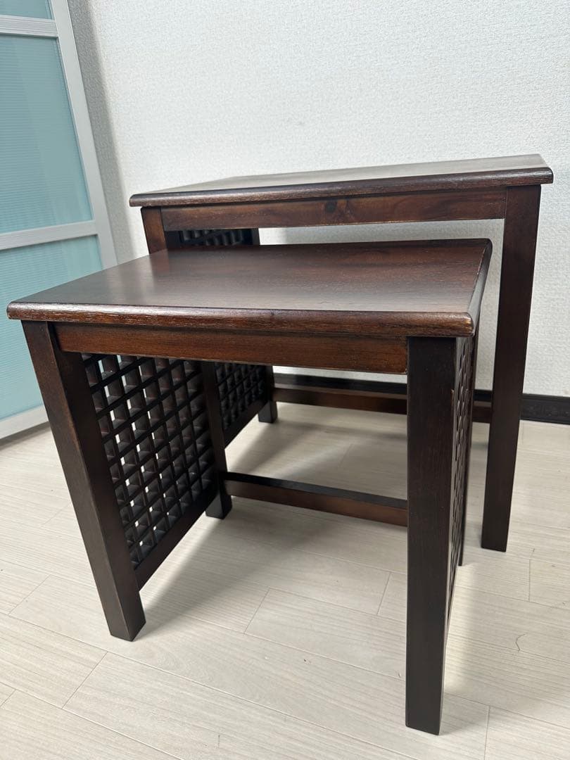 アンティークスタイル ネストテーブル サイドテーブル ベットサイド　※i1※