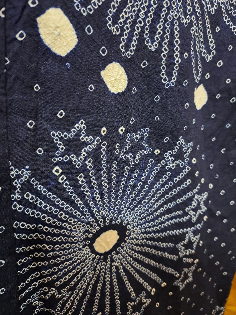 絞り浴衣 花火 【超美品】キモノバイナデシコ ベーシックサイズ