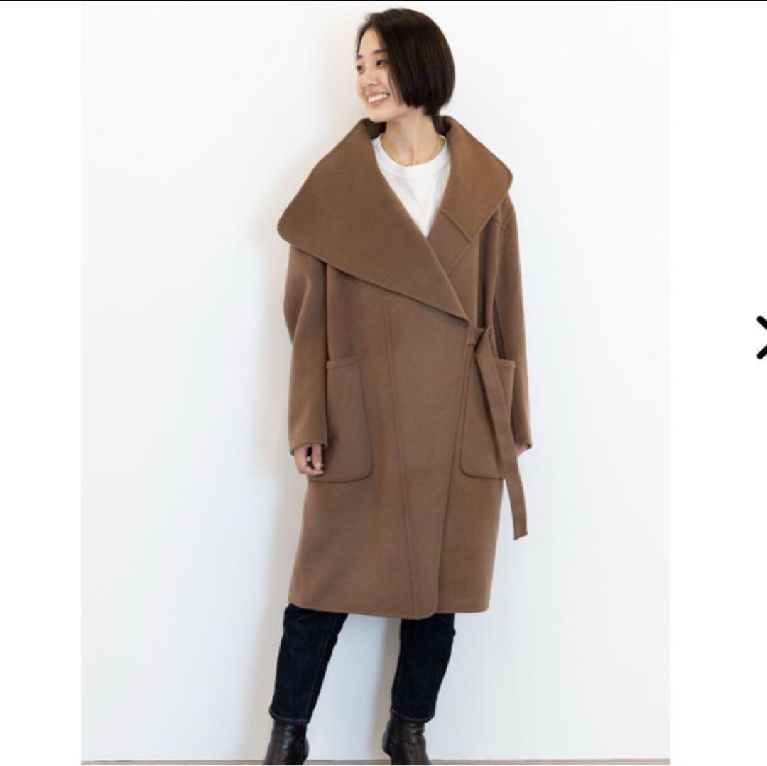 ❣️m様専用❣️カシミヤブレンド ラップロングコート ユニクロ ＋J