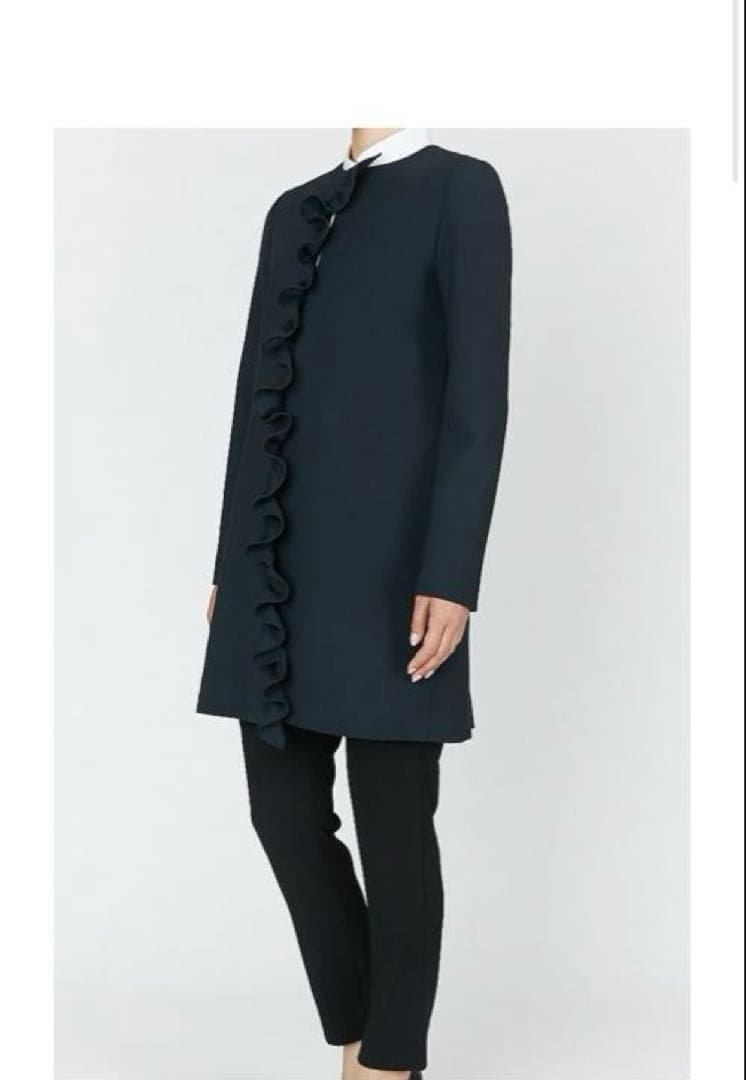 ヨーコチャン YOKO CHAN 新品 フリル コート ノーカラー - メルカリ