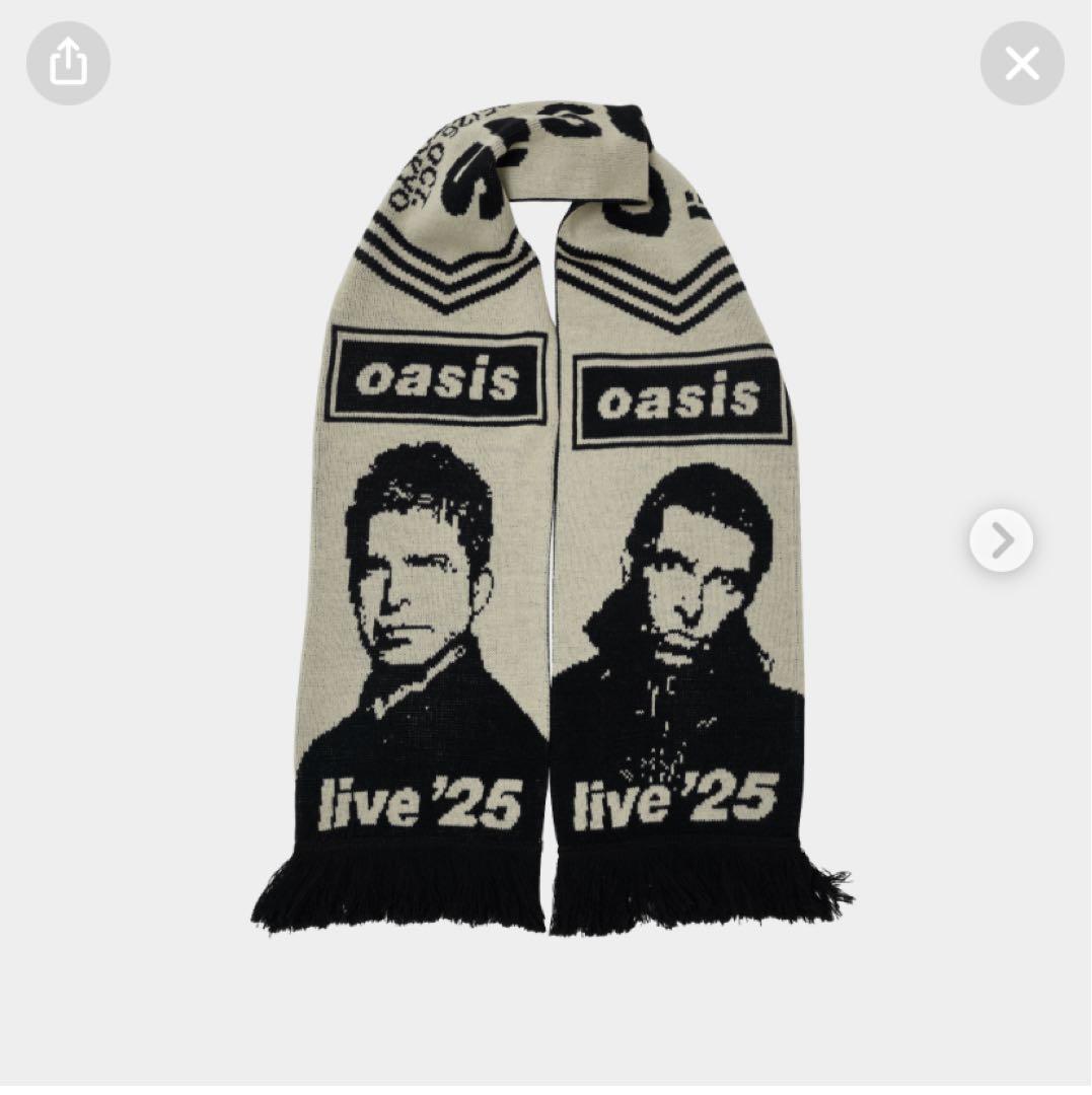 試着のみ＊10/25発送】OASIS 東京限定 フットボールスカーフ - メルカリ