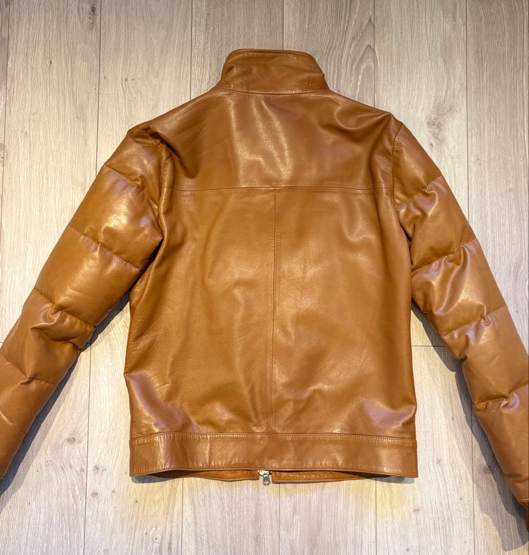 junhashimoto レザー2ウェイ ダウンジャケット キャメル M