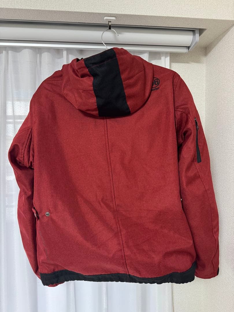 ポ*ん様 56 design フード付きジャケット XLサイズ 赤 冬用 ポ*