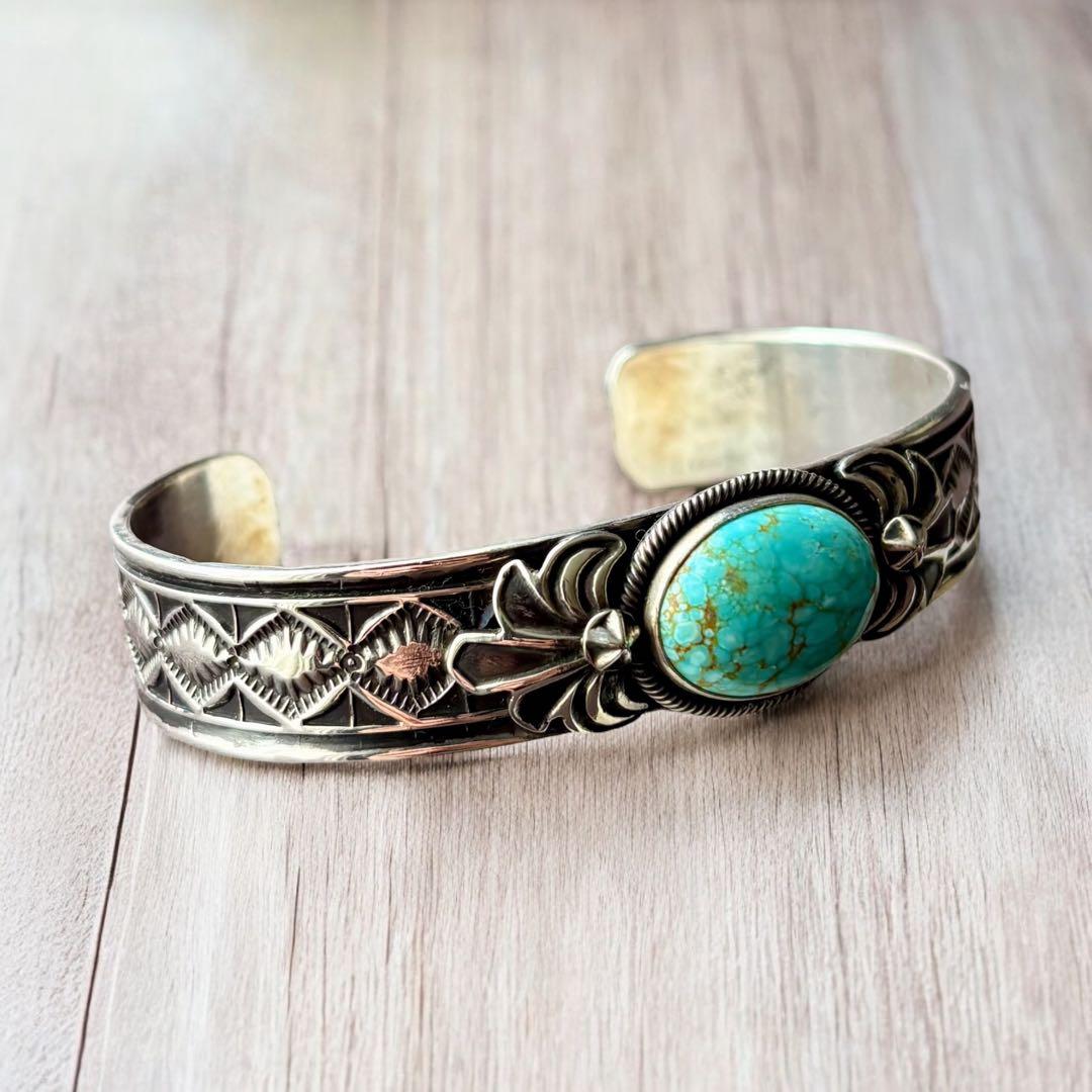 【希少】Gary Reeves シルバーバングル ナバホ ターコイズ