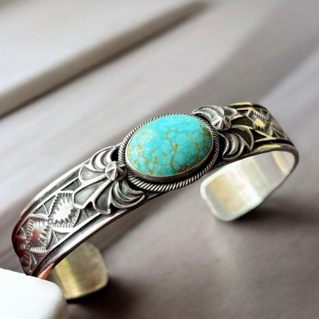 【希少】Gary Reeves シルバーバングル ナバホ ターコイズ