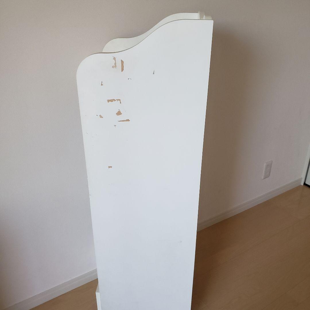 プリンセスオープンラック②/ホワイトラック/収納棚/デスク横棚