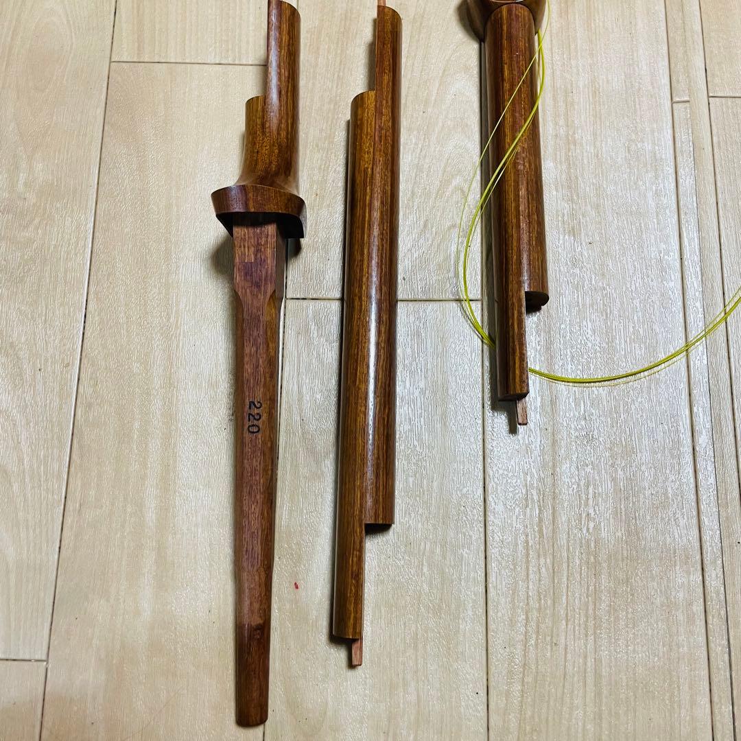 三味線 花梨 中棹 バチ ハードケース付き三味線 花梨 中棹 バチ ハード