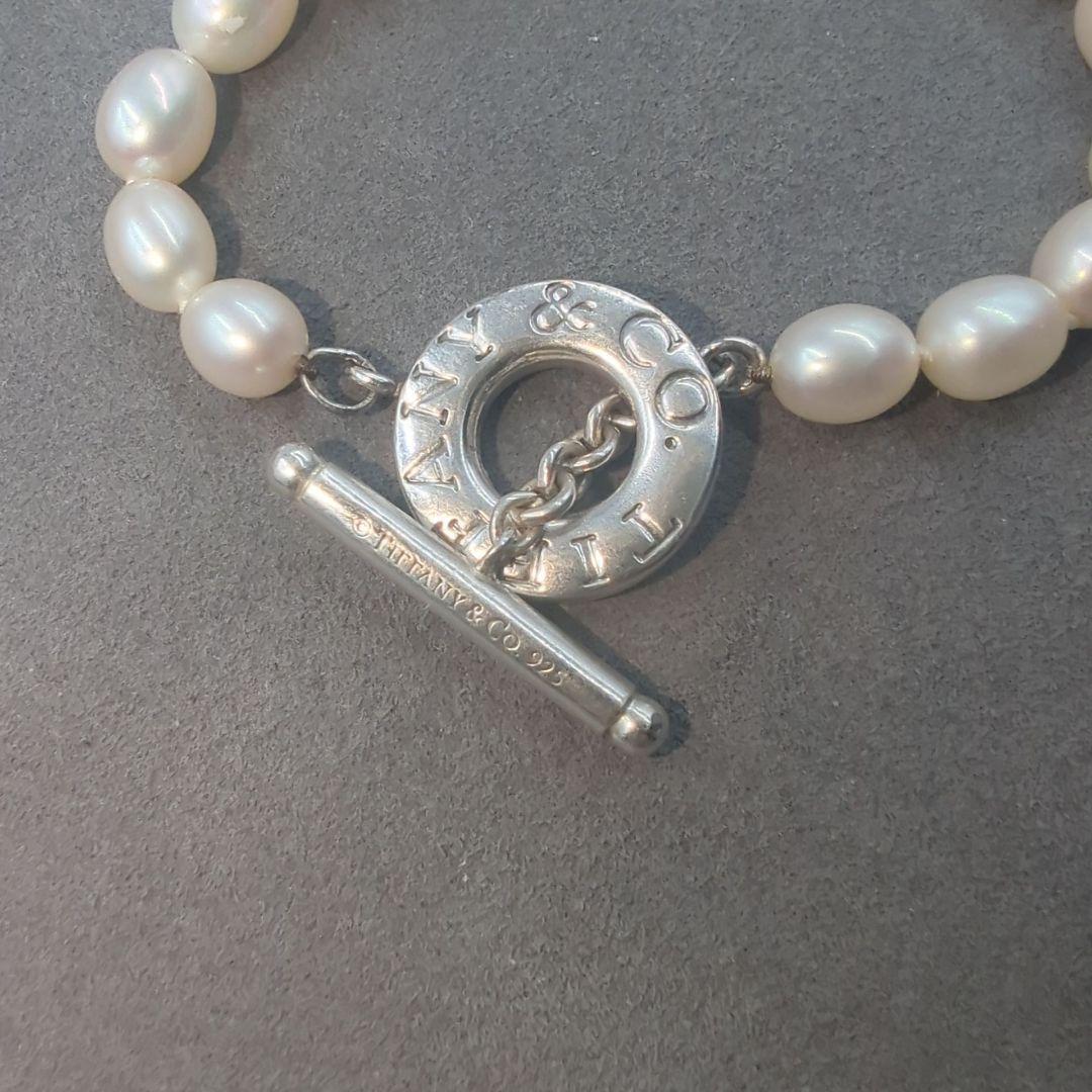 美品 ティファニー Tiffany ブレスレット パール 925 トグル
