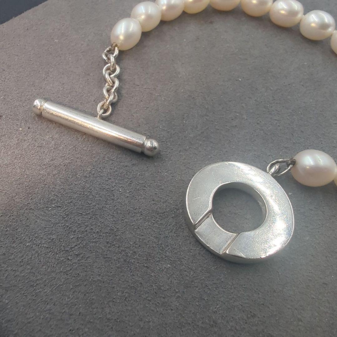 美品 ティファニー Tiffany ブレスレット パール 925 トグル