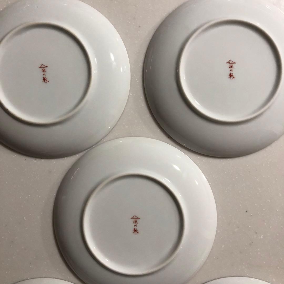 深川製磁 ブルーチャイナ 取り皿 5枚セット 柄違い 金縁 - メルカリ