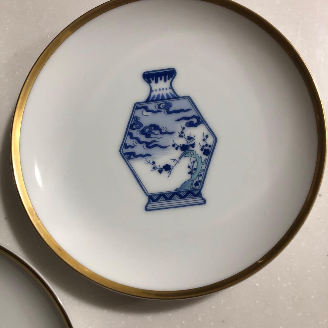 深川製磁 ブルーチャイナ 取り皿 5枚セット 柄違い 金縁 - メルカリ